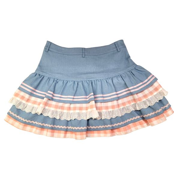 Preppy Lolita Kawaii Skirts Sweet Mini Women Cute Denim Skirt Y2K Cake Skirt M - Picture 5 of 12